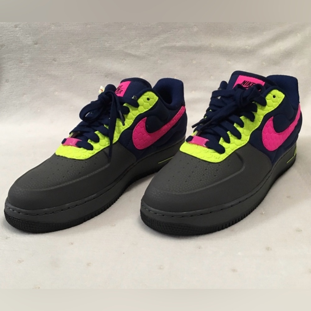 Nike Air Force1 Low Custom 3M Thinsulate B200 Series Neon Pink Volt Black Size12